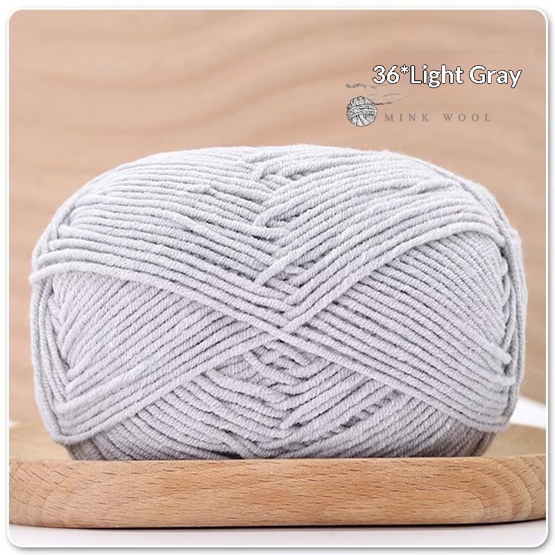 4-ply Combed Milk Cotton Yarn Ball For Dolls Blankets And Hair Clips Suitable For Crochet