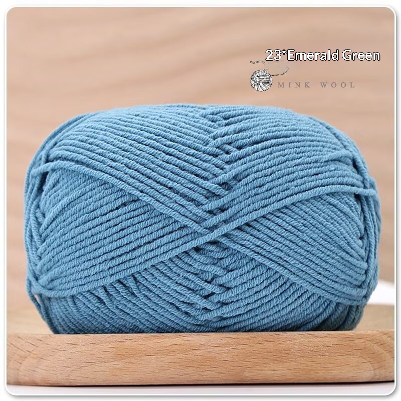 4-ply Combed Milk Cotton Yarn Ball For Dolls Blankets And Hair Clips Suitable For Crochet