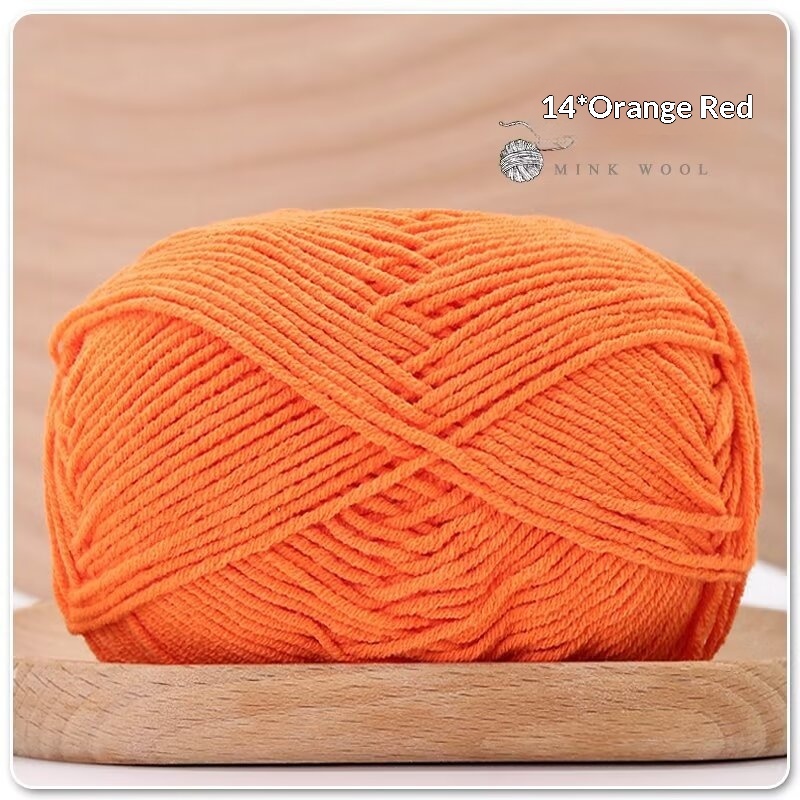 4-ply Combed Milk Cotton Yarn Ball For Dolls Blankets And Hair Clips Suitable For Crochet