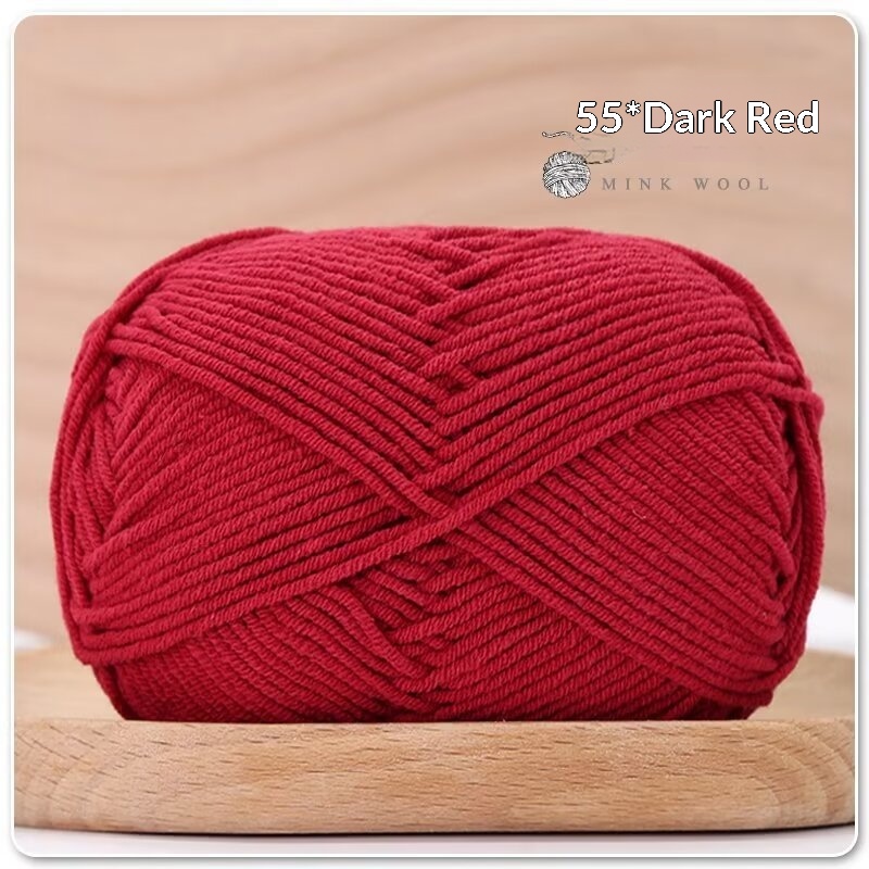 4-ply Combed Milk Cotton Yarn Ball For Dolls Blankets And Hair Clips Suitable For Crochet