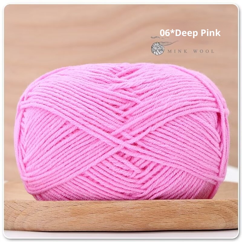 4-ply Combed Milk Cotton Yarn Ball For Dolls Blankets And Hair Clips Suitable For Crochet