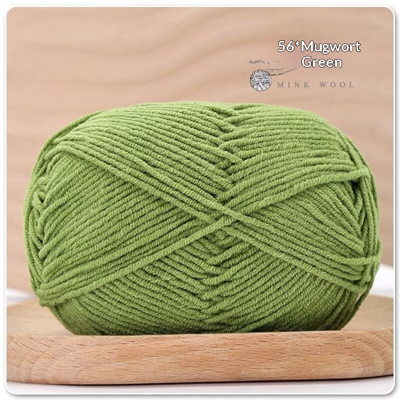 4-ply Combed Milk Cotton Yarn Ball For Dolls Blankets And Hair Clips Suitable For Crochet