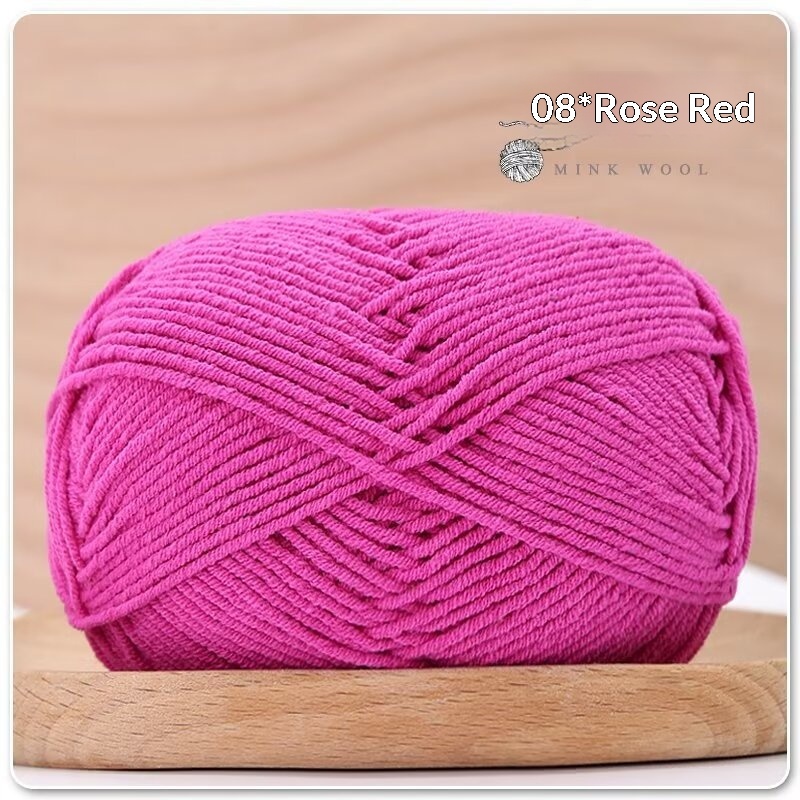 4-ply Combed Milk Cotton Yarn Ball For Dolls Blankets And Hair Clips Suitable For Crochet