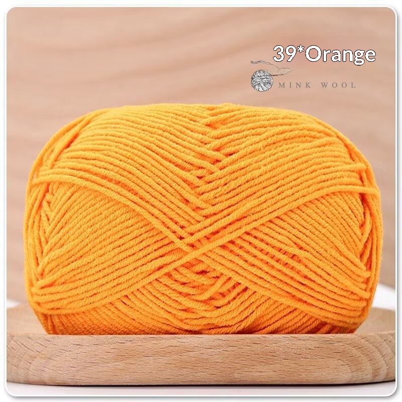 4-ply Combed Milk Cotton Yarn Ball For Dolls Blankets And Hair Clips Suitable For Crochet