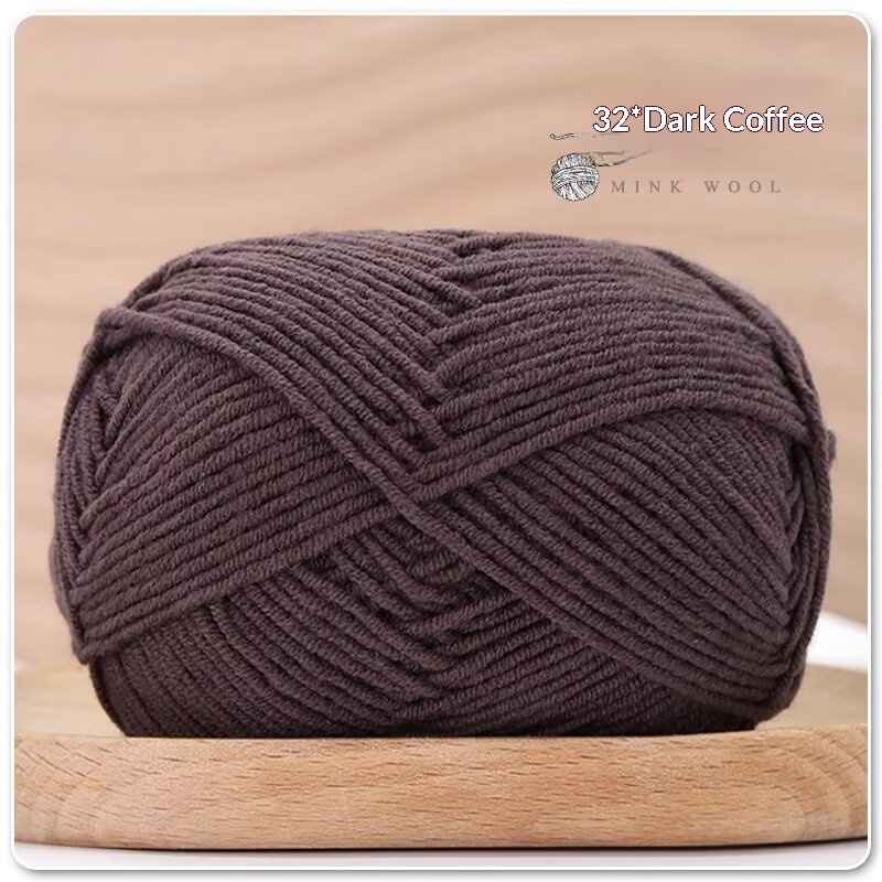 4-ply Combed Milk Cotton Yarn Ball For Dolls Blankets And Hair Clips Suitable For Crochet