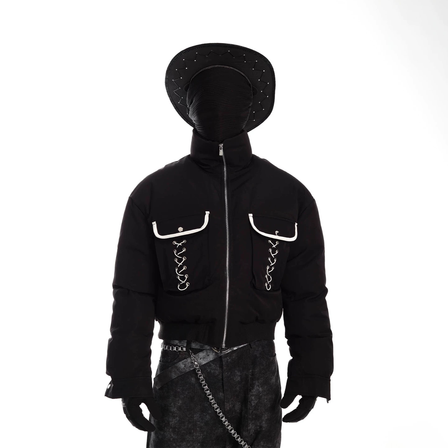 Mens Winter Windproof Thick Short Cotton Padded Jacket