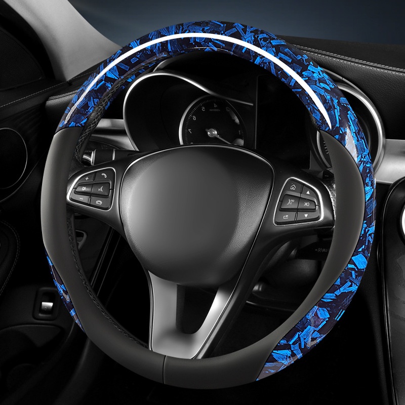 Universal Forged Carbon Fiber Car Steering Wheel Cover 19 a6935965 4d03 4607 95b3 9dddb29b4554