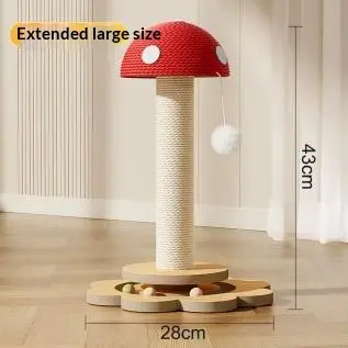 Red Mushroom Cat Scratching Post Cat Toy
