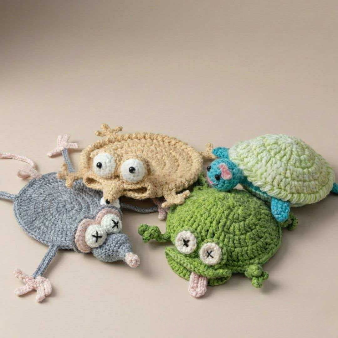 Crocheted Stress-relief Animal Style Personalized Coaster