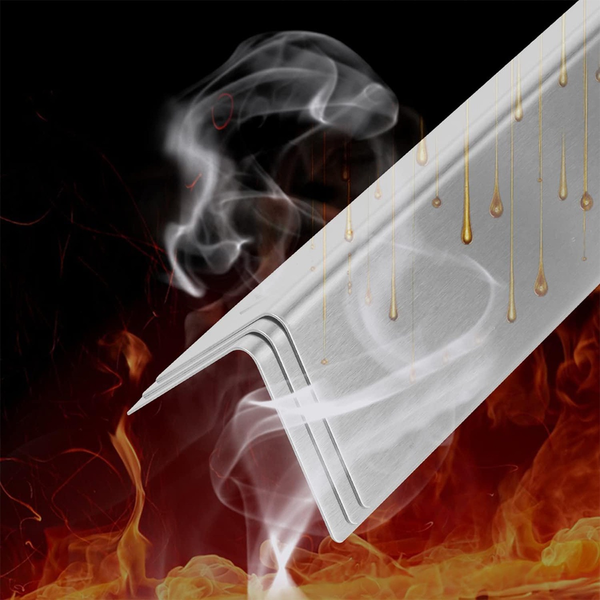 Gas Barbecue Grill Stainless Steel Heat Shield