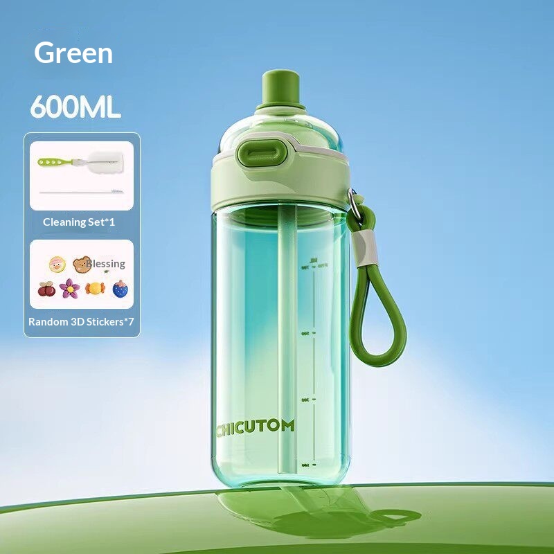 Outdoor Straw Cup Fitness Water Bottle Large Capacity Dual-use Portable — foto 5