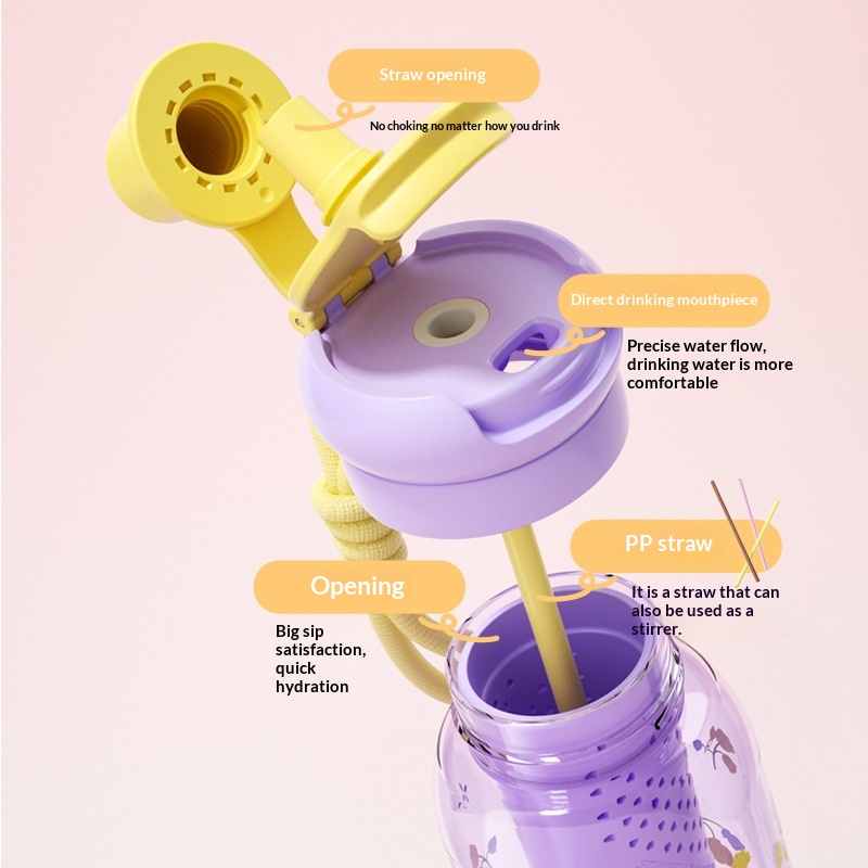 Straw-top Portable Cold-water Cup With Tea Infuser Compartment — foto 8