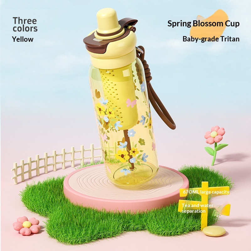 Straw-top Portable Cold-water Cup With Tea Infuser Compartment — foto 7