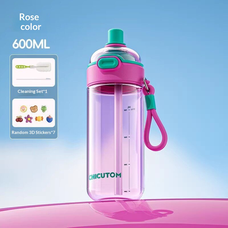 Outdoor Straw Cup Fitness Water Bottle Large Capacity Dual-use Portable — foto 4