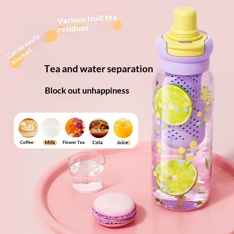 Straw-top Portable Cold-water Cup With Tea Infuser Compartment — foto 6