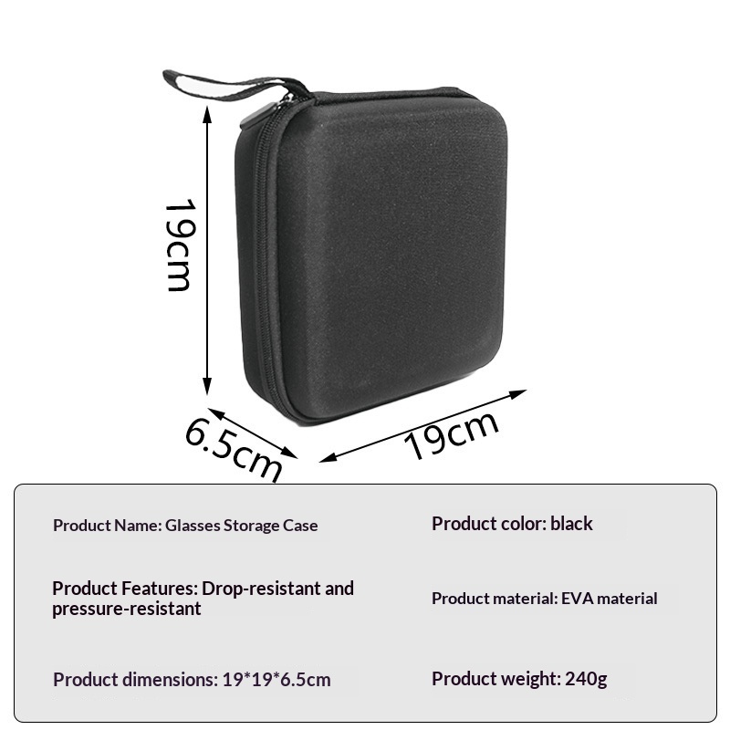 Large-Capacity Travel Sunglasses Storage Pouch With Card Slots