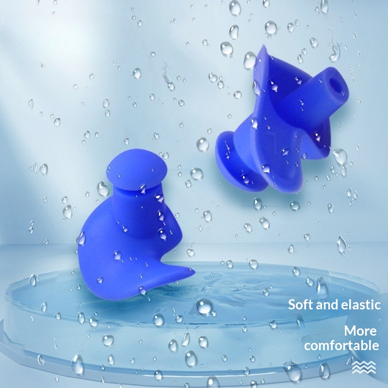New Style Swimming Spiral Earplugs Waterproof Earplugs Nose Clip Earplug Set