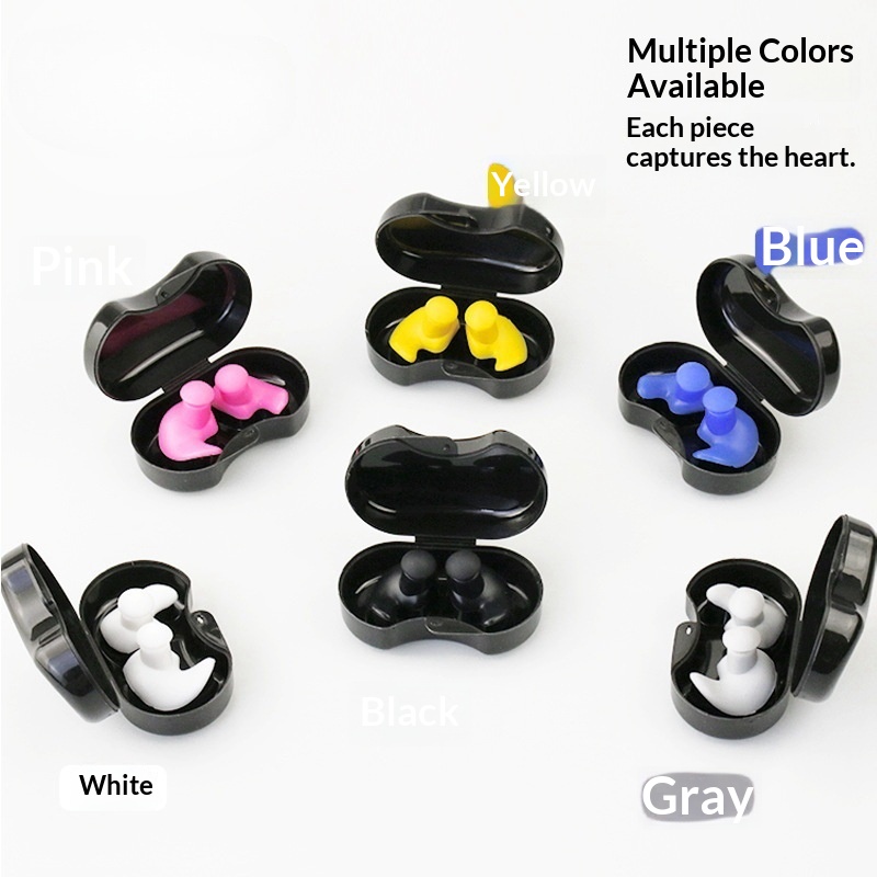 New Style Swimming Spiral Earplugs Waterproof Earplugs Nose Clip Earplug Set