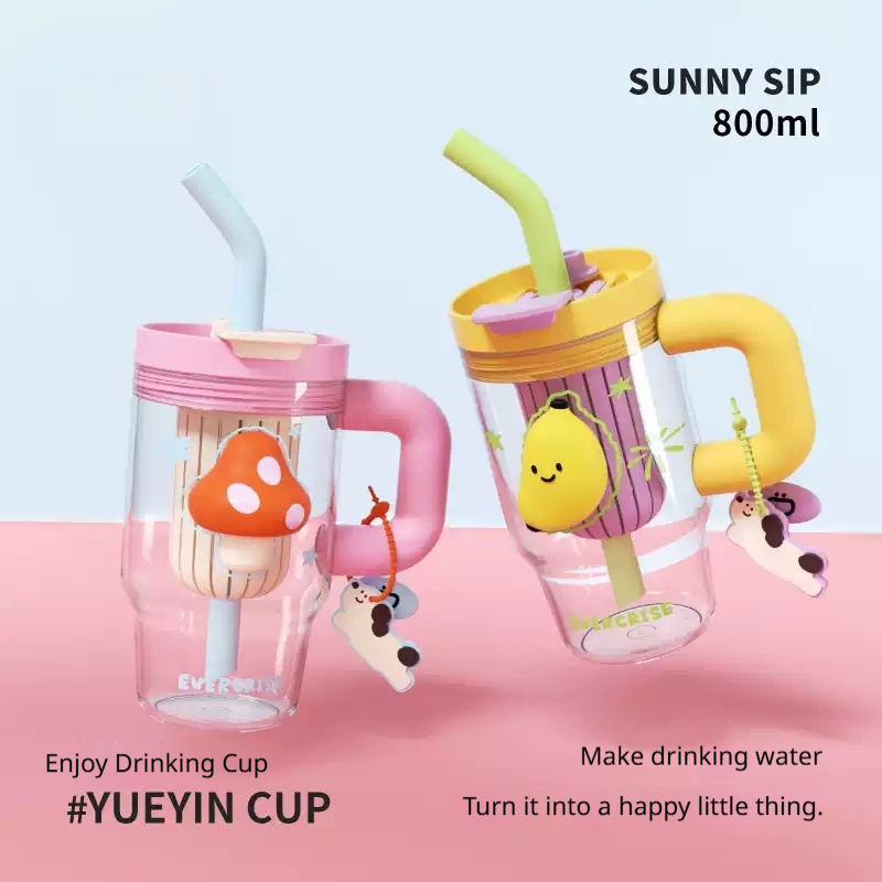Large-capacity Tea-infusing Straw Water Bottle Ideal For The Office