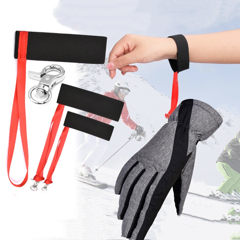 Outdoor Sports Ski Gloves With An Anti-loss Lanyar