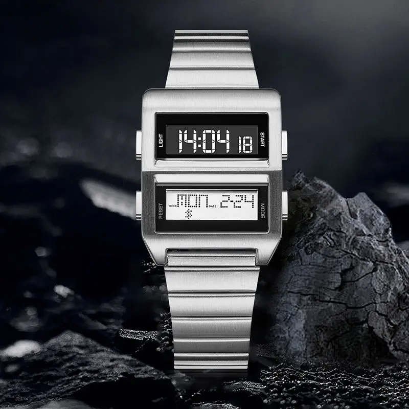 Retro Digital Watch Multi-function Display Electronic Wristwatch