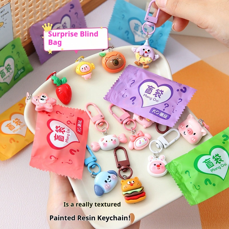 Cute Cartoon Keychain Blind Bag For Girls