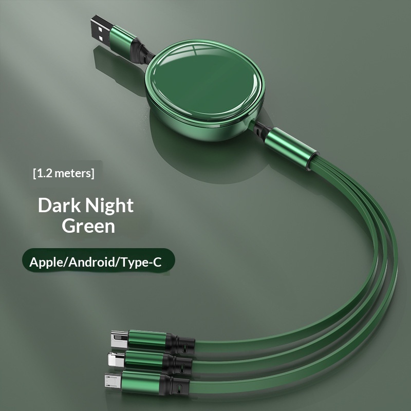 One-for-three Data Cable Storage-type Three-in-one Charging Cable