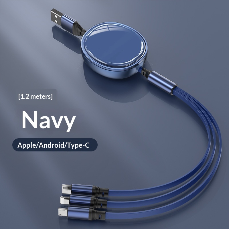 One-for-three Data Cable Storage-type Three-in-one Charging Cable
