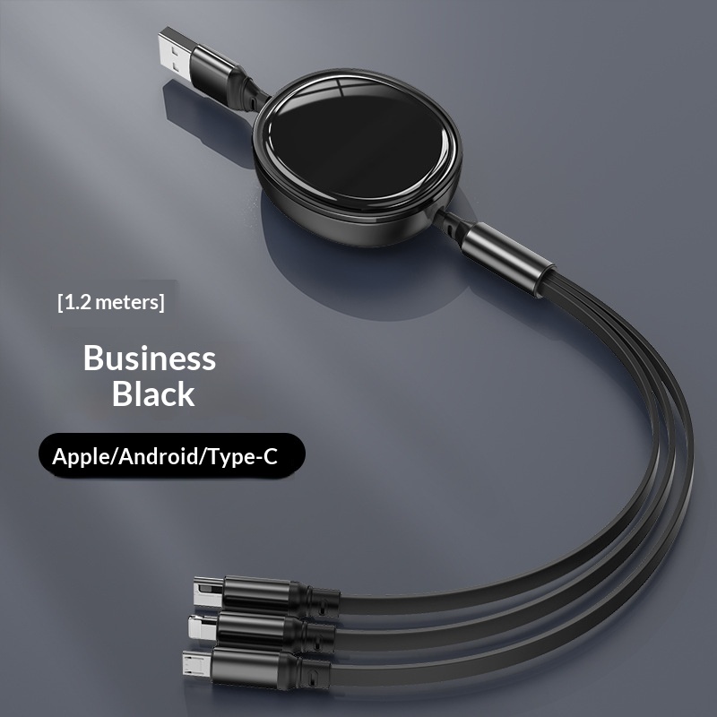 One-for-three Data Cable Storage-type Three-in-one Charging Cable