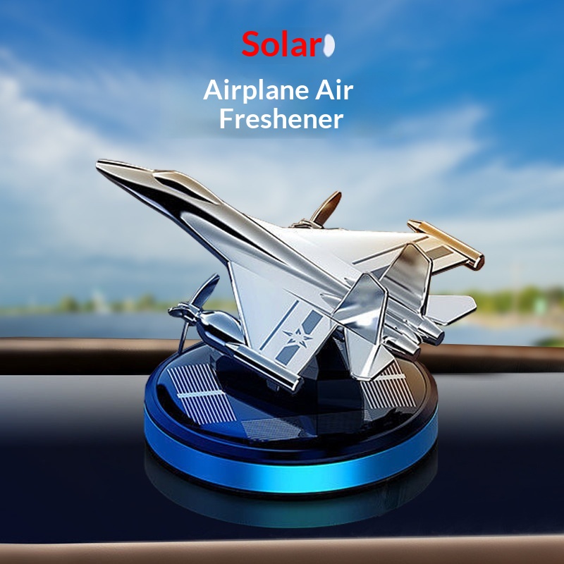 Solar-Powered Rotating Airplane Car Perfume