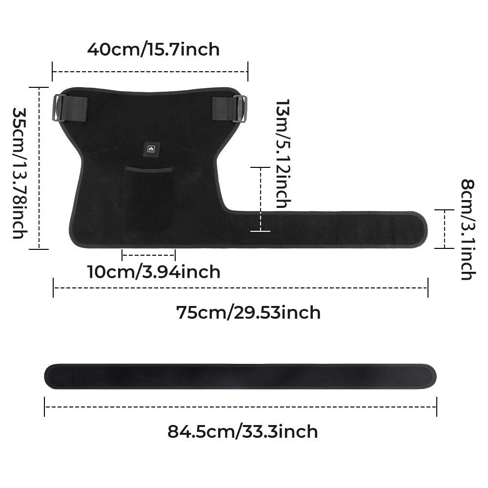 660nm Red Light Thigh Care, USB-powered Heating And Massage For The Hip Area
