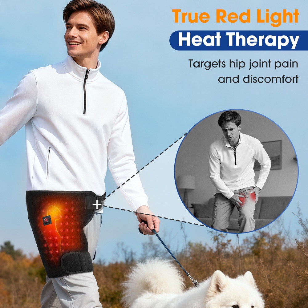 660nm Red Light Thigh Care, USB-powered Heating And Massage For The Hip Area