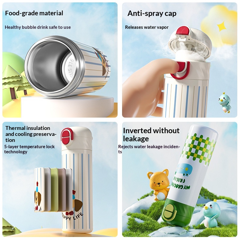 Cartoon Childrens Insulated Cup 316 Stainless Steel Mug — foto 5