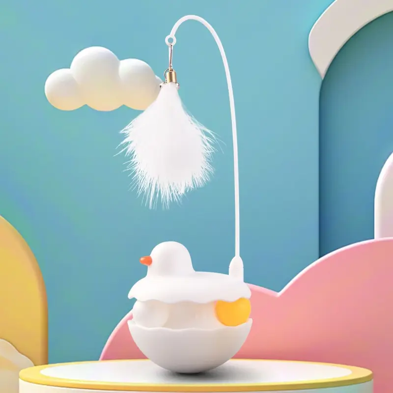 Tumbler Cat Toy A Self-amusing Boredom-busting Gadget Feathered Kitten Accessory