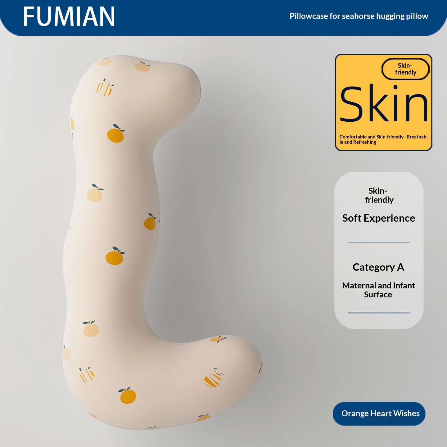Removable And Washable Long Body Pillow For Side Sleepers