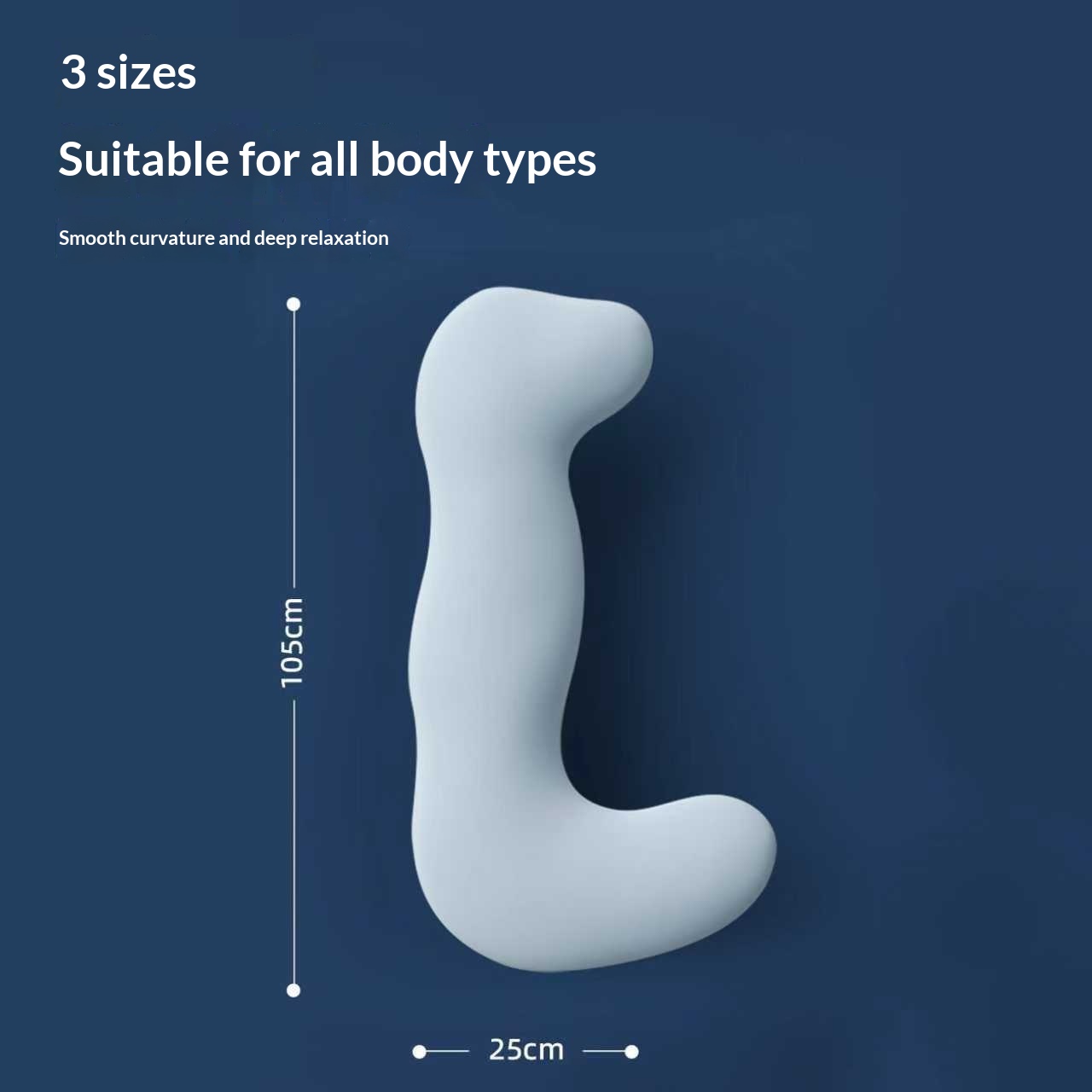 Removable And Washable Long Body Pillow For Side Sleepers