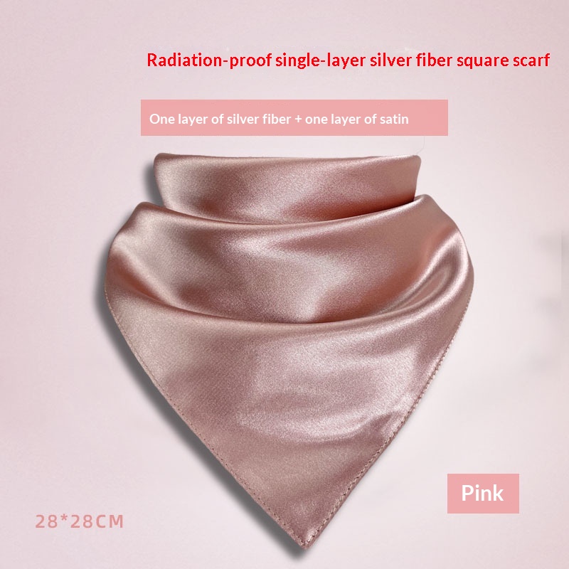 Washable fiber radiation-protective neck gaiter (pink-one