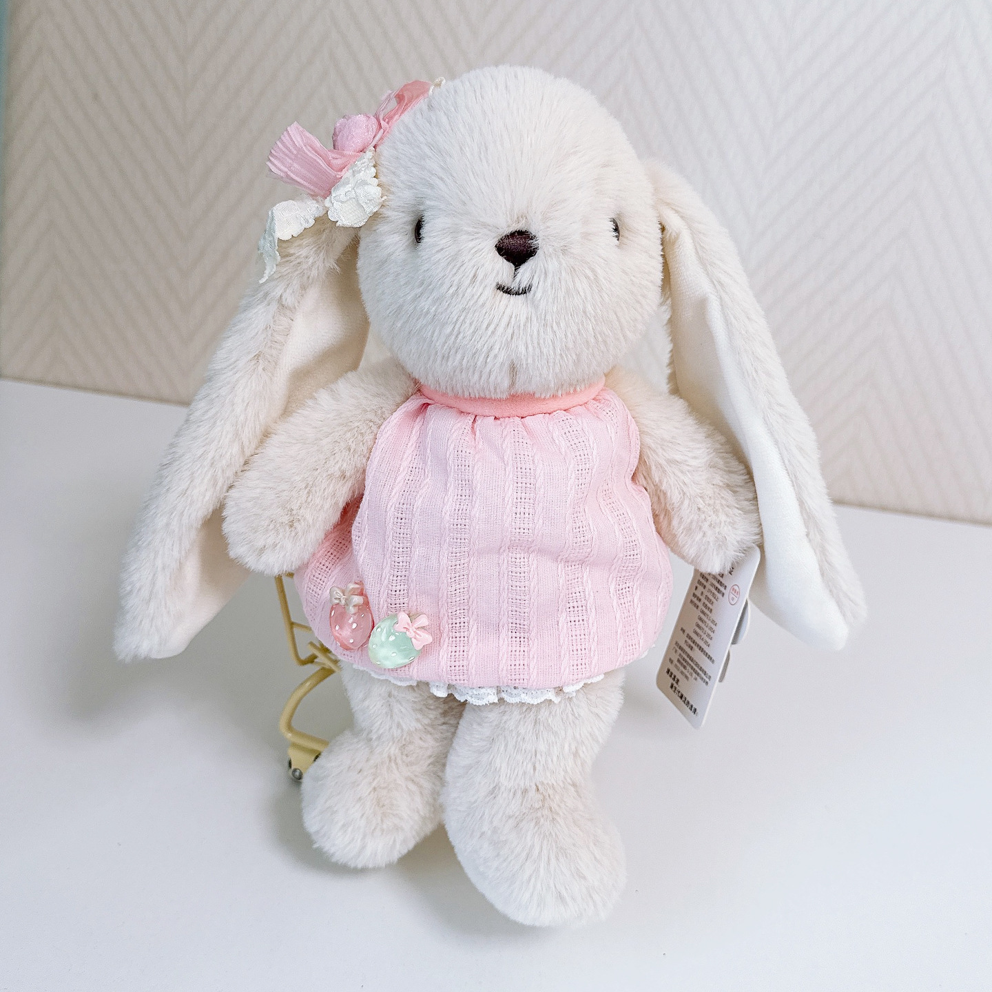 Hand Embroidered Name Plush Bunny