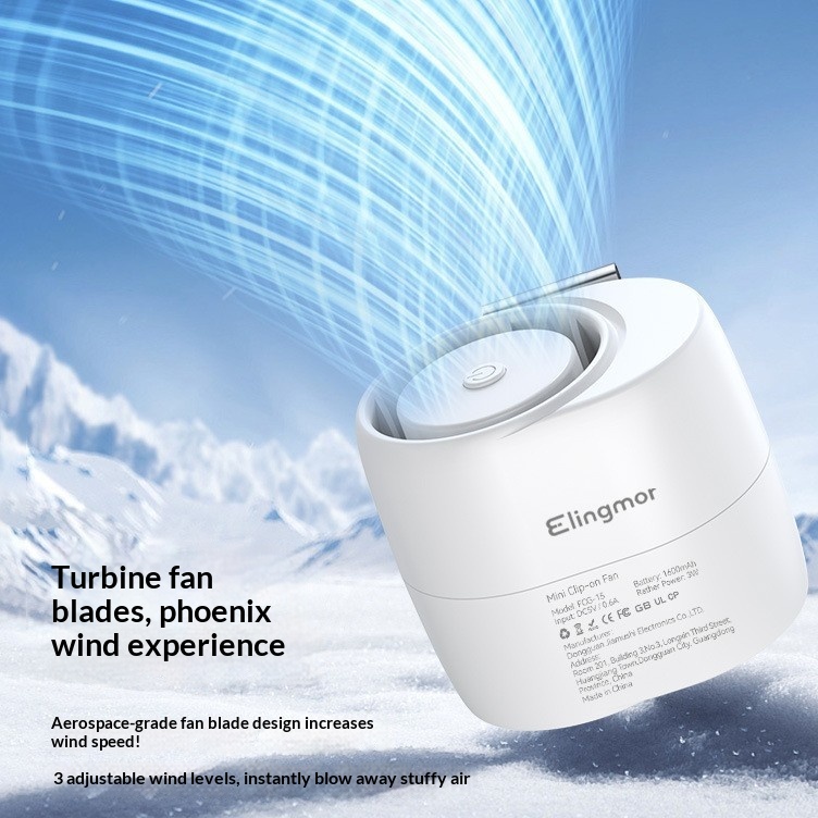 360-degree Rotating Waist-mounted Silent Fan For Lazy People
