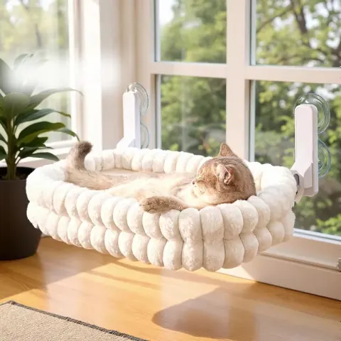 Cat Hammock Wool Mesh Double-Sided Window-Suspended Cat Bed