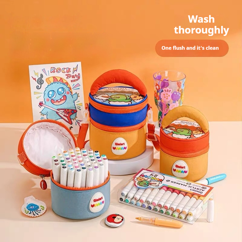 60-Color Direct-Flow Acrylic Markers For Children