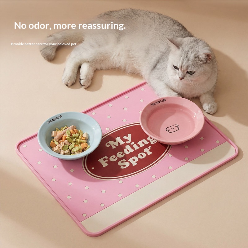 Pet Placemat Silicone Mat Non-slip Waterproof Stain-resistant
