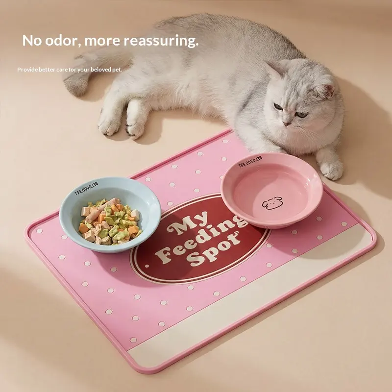 Pet Placemat Silicone Mat Non-slip Waterproof Stain-resistant