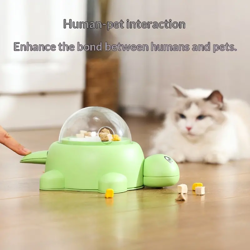 Pet Food Dispenser Puzzle-style Little Turtle Press-and-feed