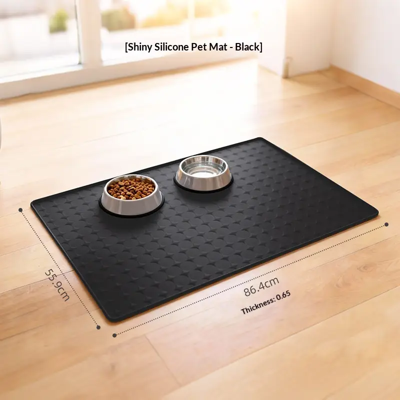 Silicone Pet Mat Waterproof And Stain-resistant For Cats And Dogs