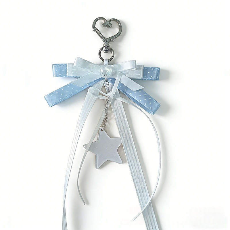 Ribbon Bow Bag Charm, picture 3 of 5