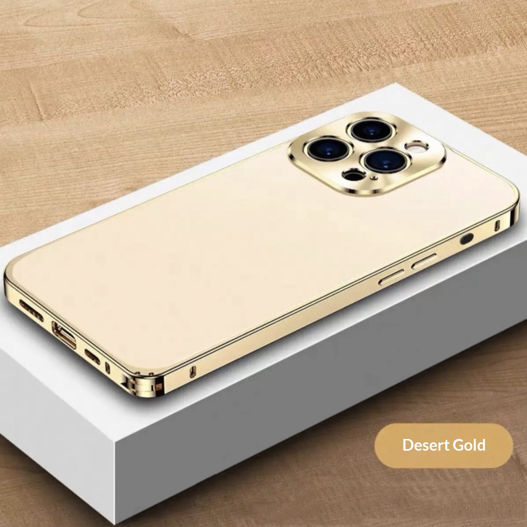 Solid Color Minimalist Metal Anti Drop Phone Case 5
