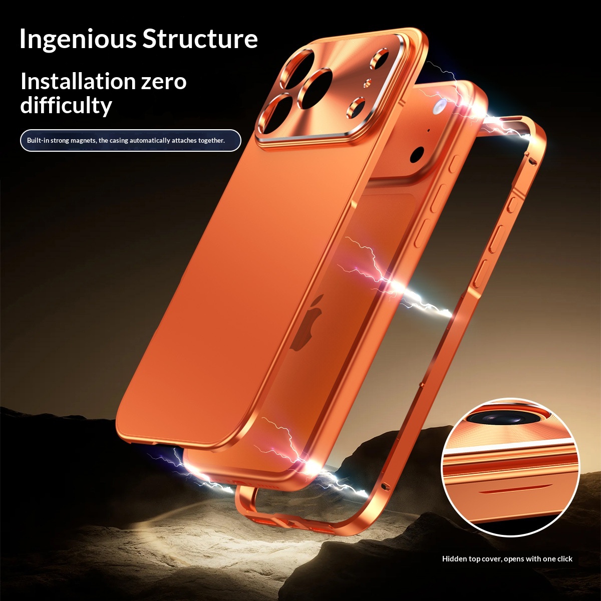 Solid Color Minimalist Metal Anti Drop Phone Case 6
