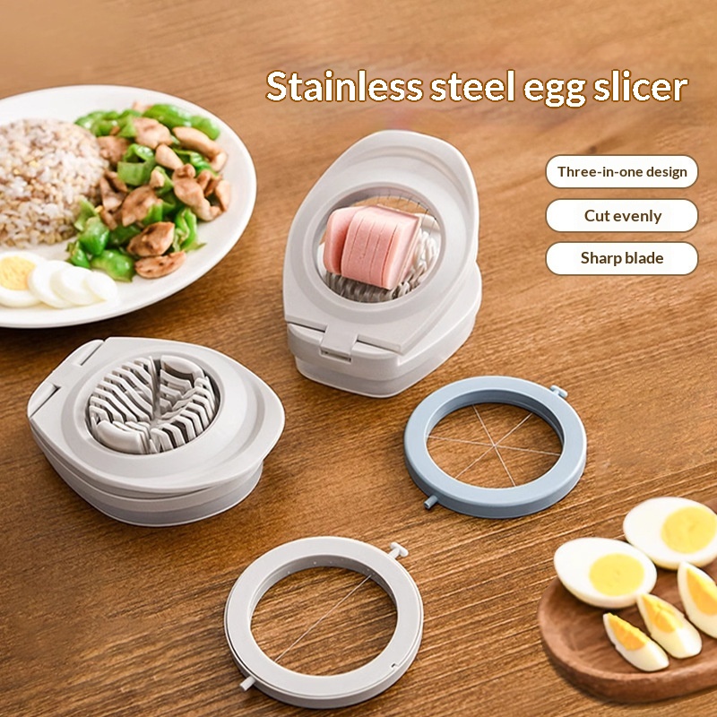 Stainless Steel 3-in-1 Wire Egg Cutter