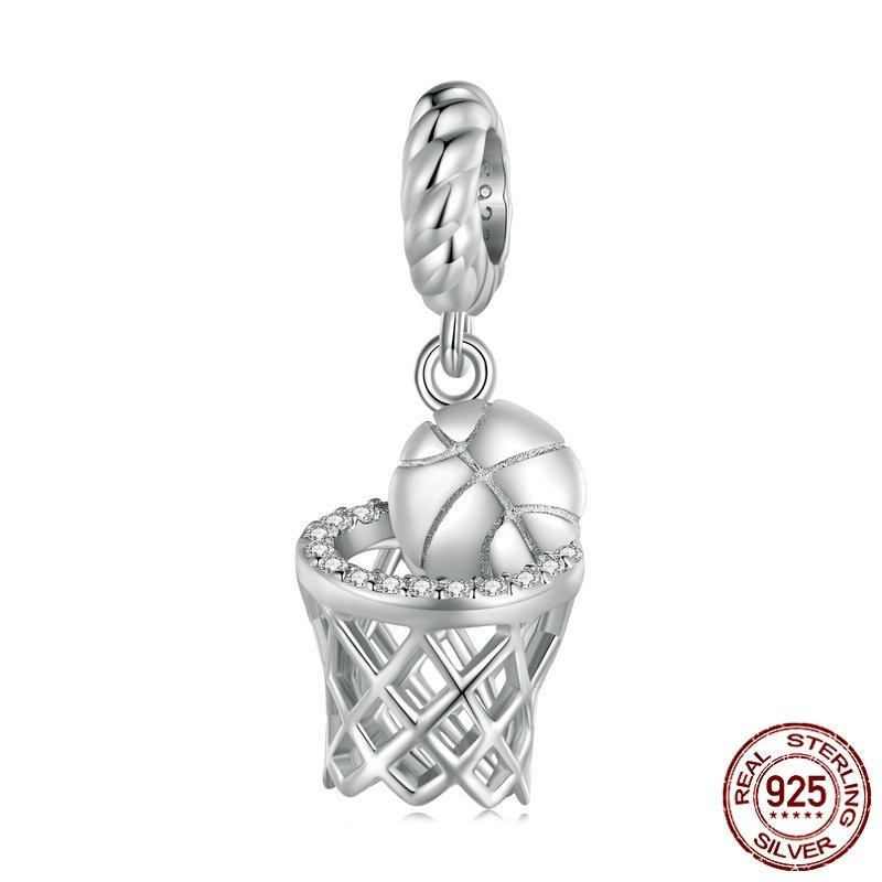 Sterling Silver Bead Pendant Bracelet, picture 2 of 2